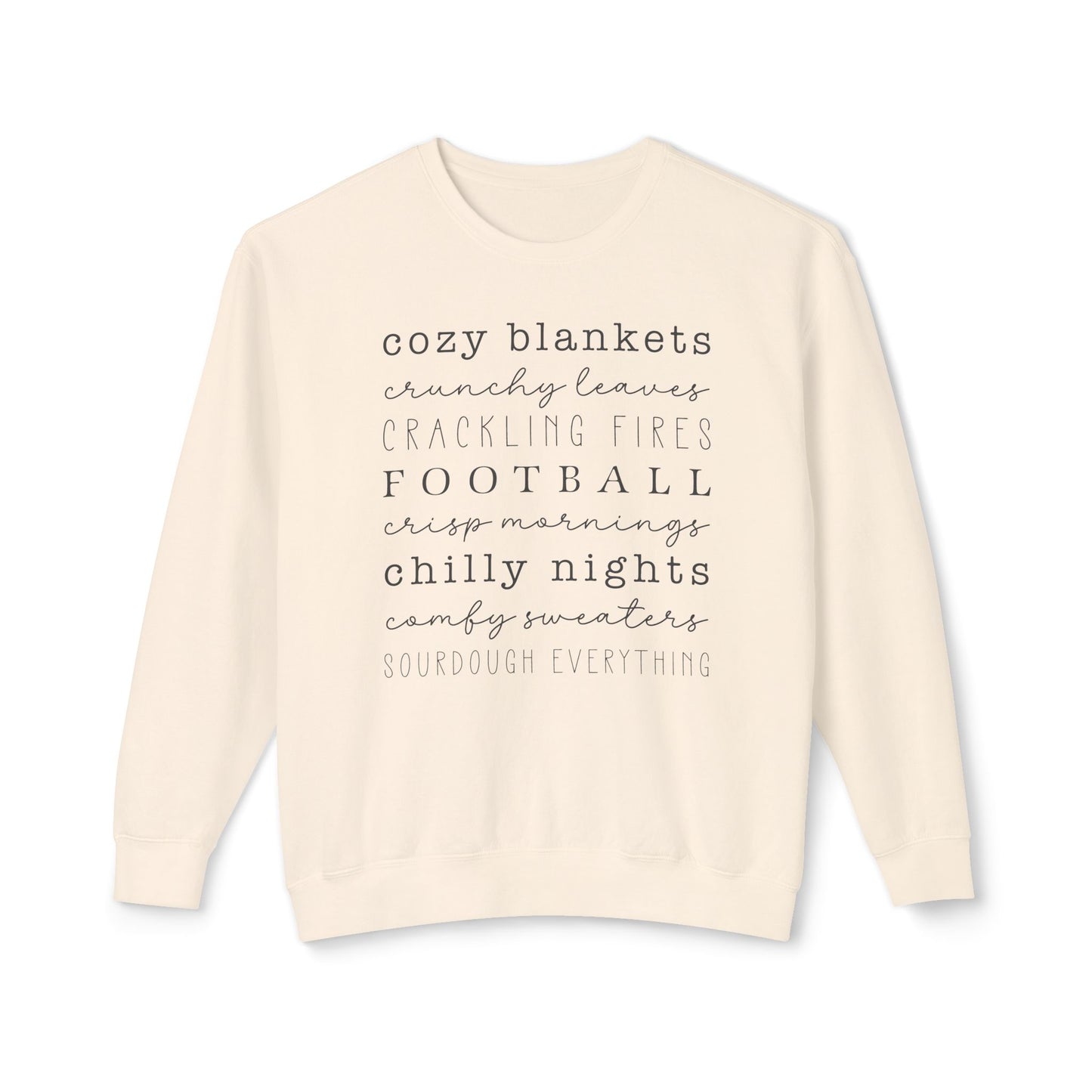 Fall Favorites Sourdough Lightweight Sweatshirt - Amazing Faith Designs