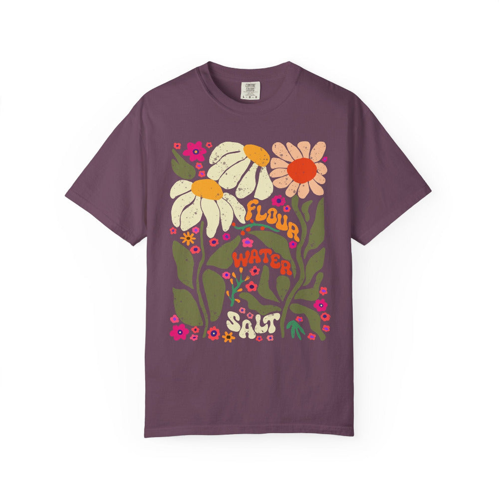 Flour Water Salt Sourdough Floral Unisex T-Shirt - Amazing Faith Designs