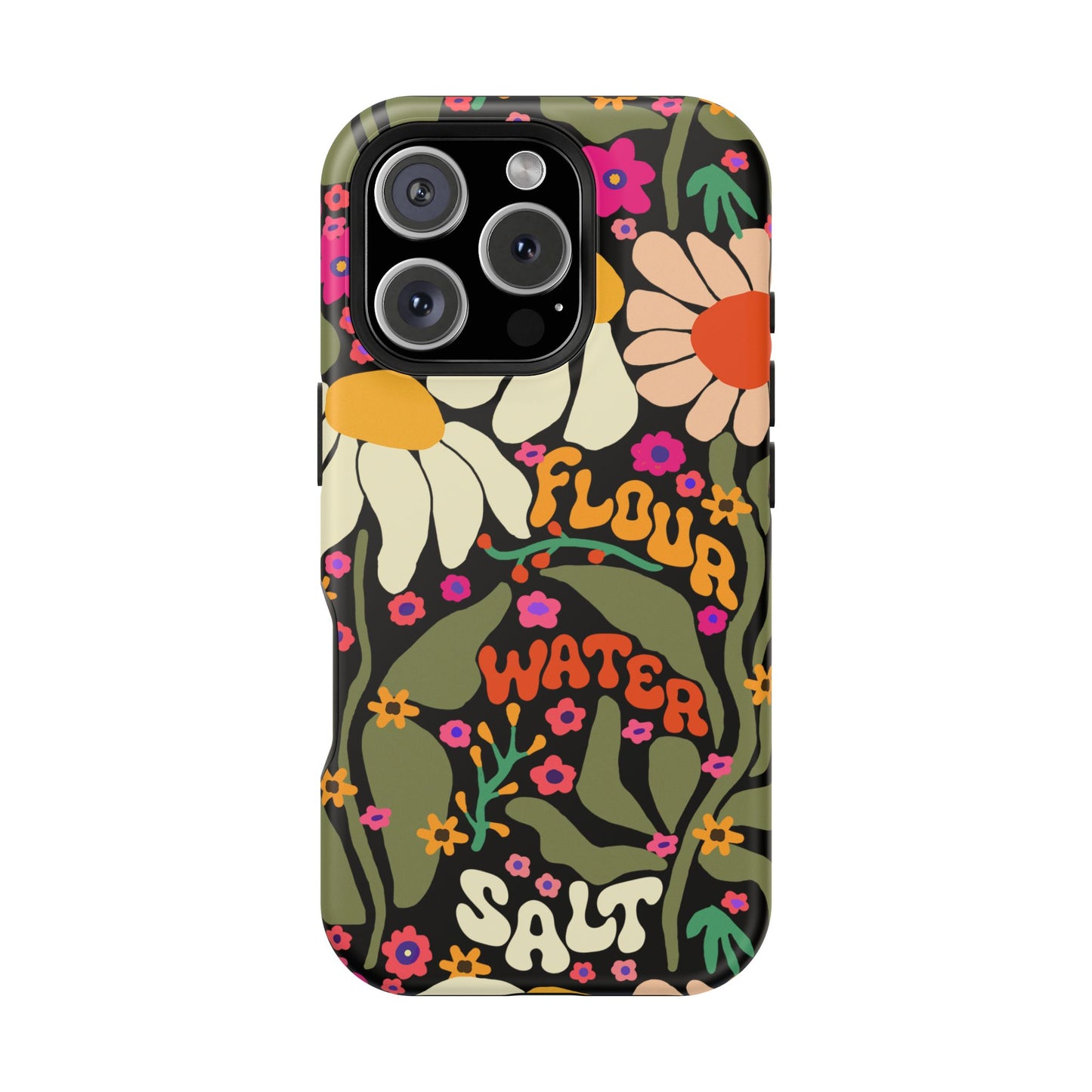 Flour Water Salt Floral MagSafe iPhone Case - Amazing Faith Designs