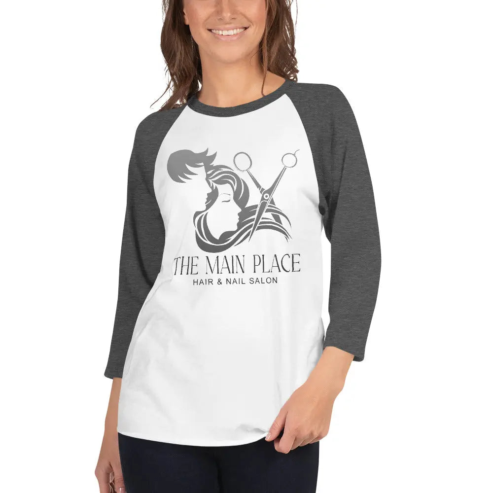 Hair Salon Personalized 3/4 sleeve raglan shirt Amazing Faith Designs
