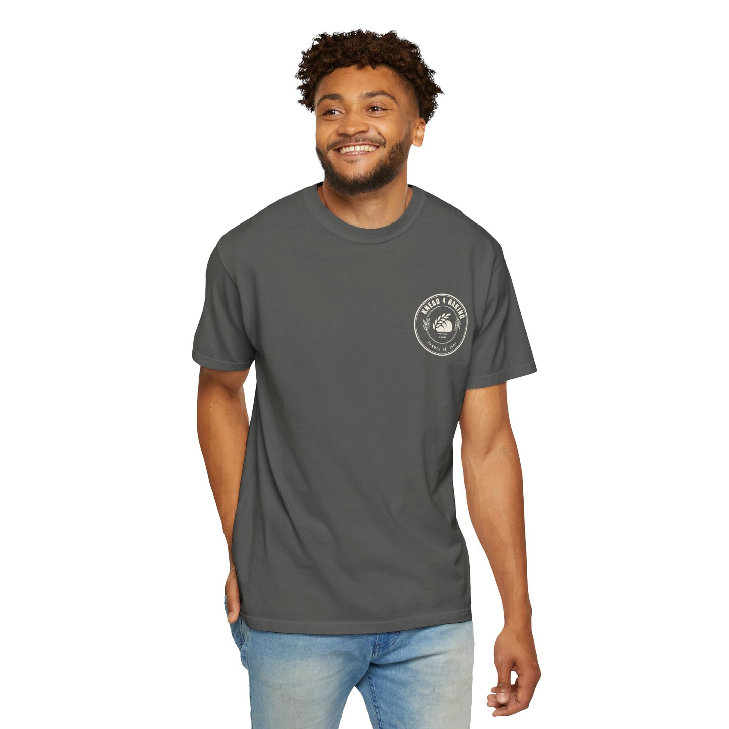 Custom Logo Comfort Colors Shirt with back print - Amazing Faith Designs