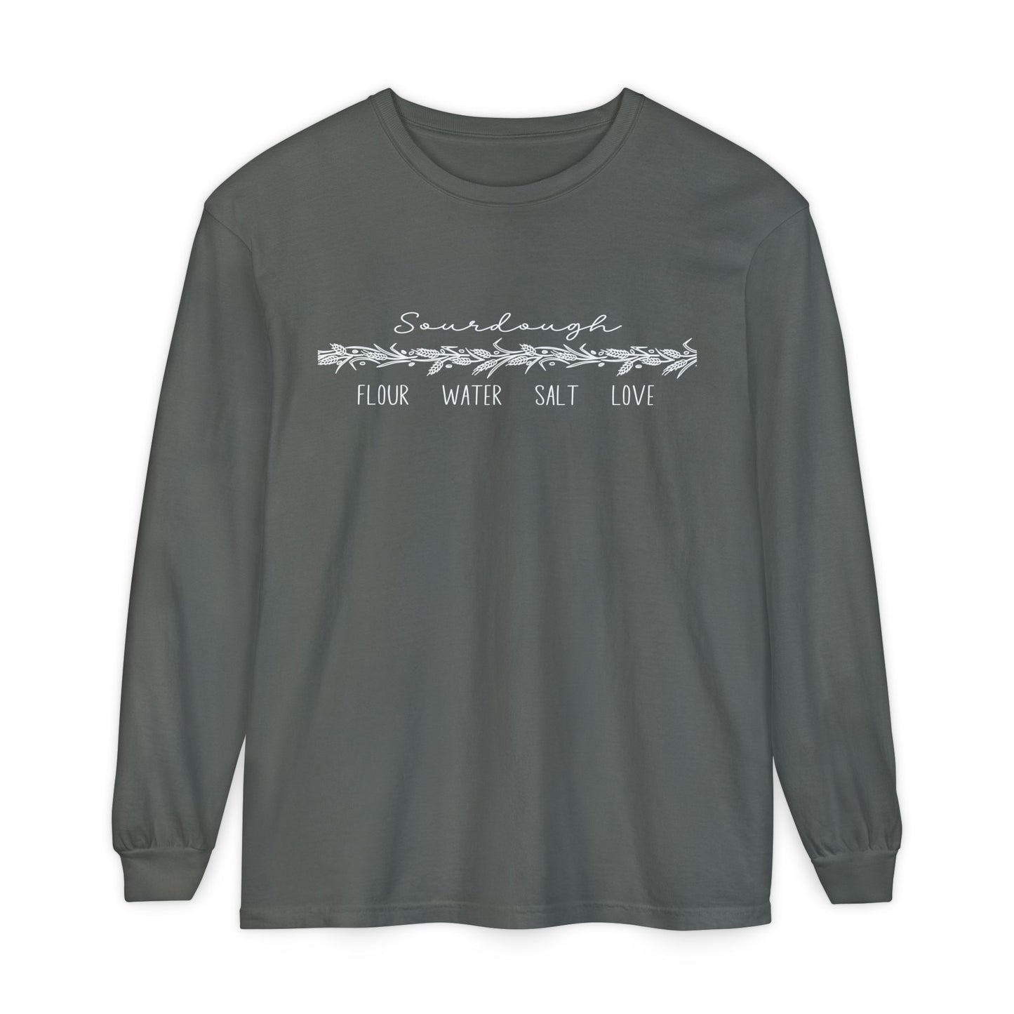 Flour Water Salt Love Sourdough Long Sleeve T-Shirt - Amazing Faith Designs