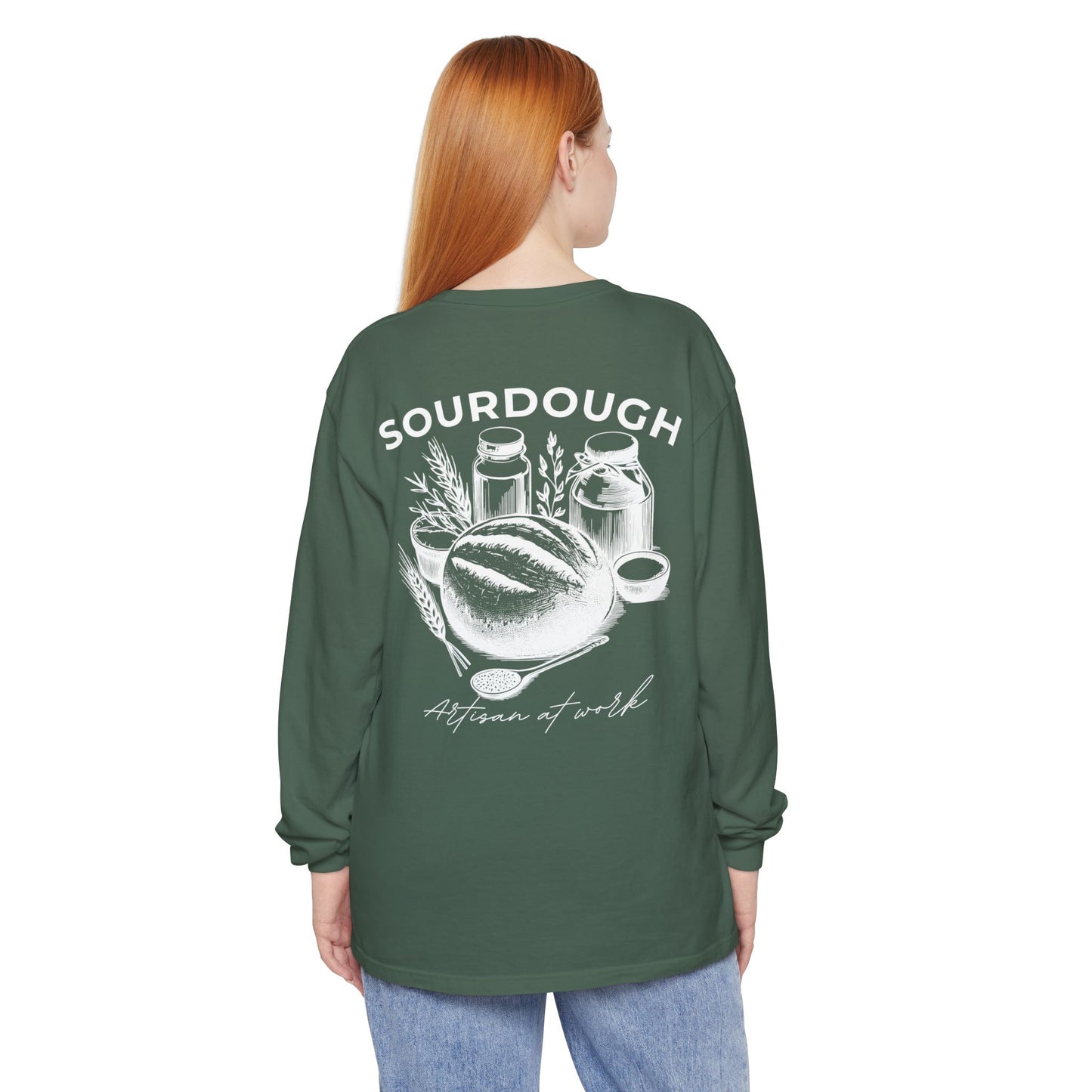 Artisan Sourdough Baker Custom Name Long Sleeve Shirt - Amazing Faith Designs