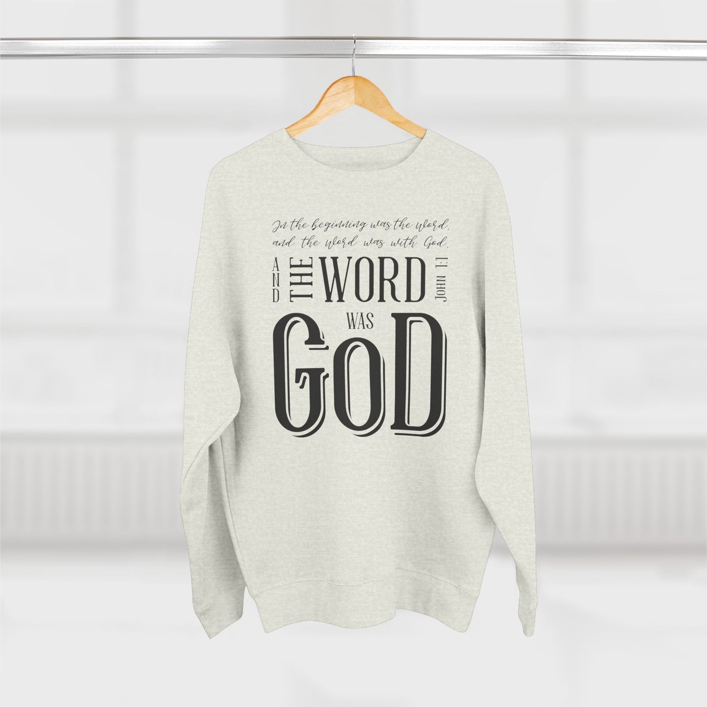 In the Beginning Scripture Christian Sweatshirt - Amazing Faith Designs