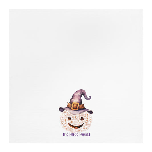 Pumpkin Personalized Tea Towel - Add up to 35 names - Amazing Faith Designs