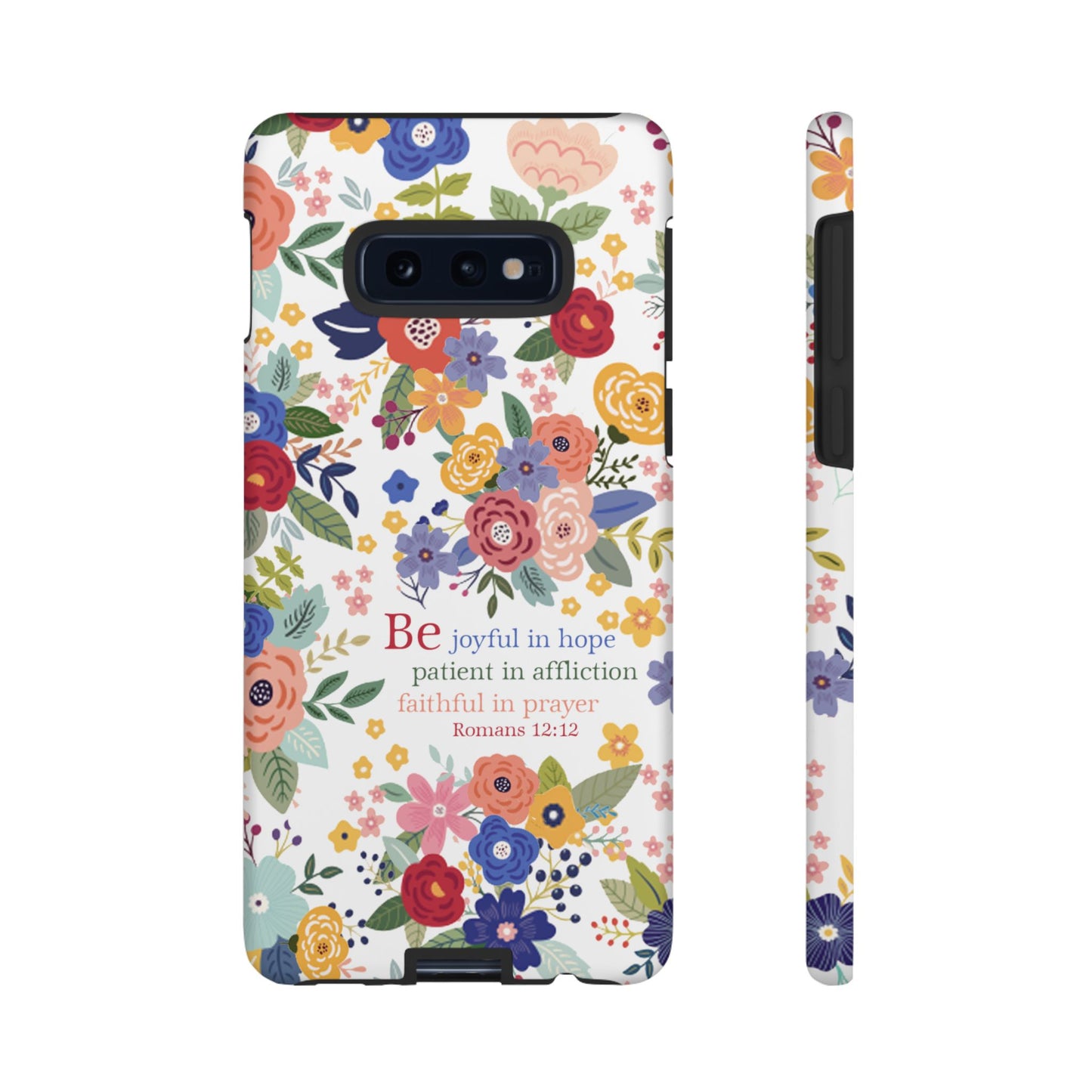 Be Joyful Floral Christian Tough Samsung Phone Case - Amazing Faith Designs