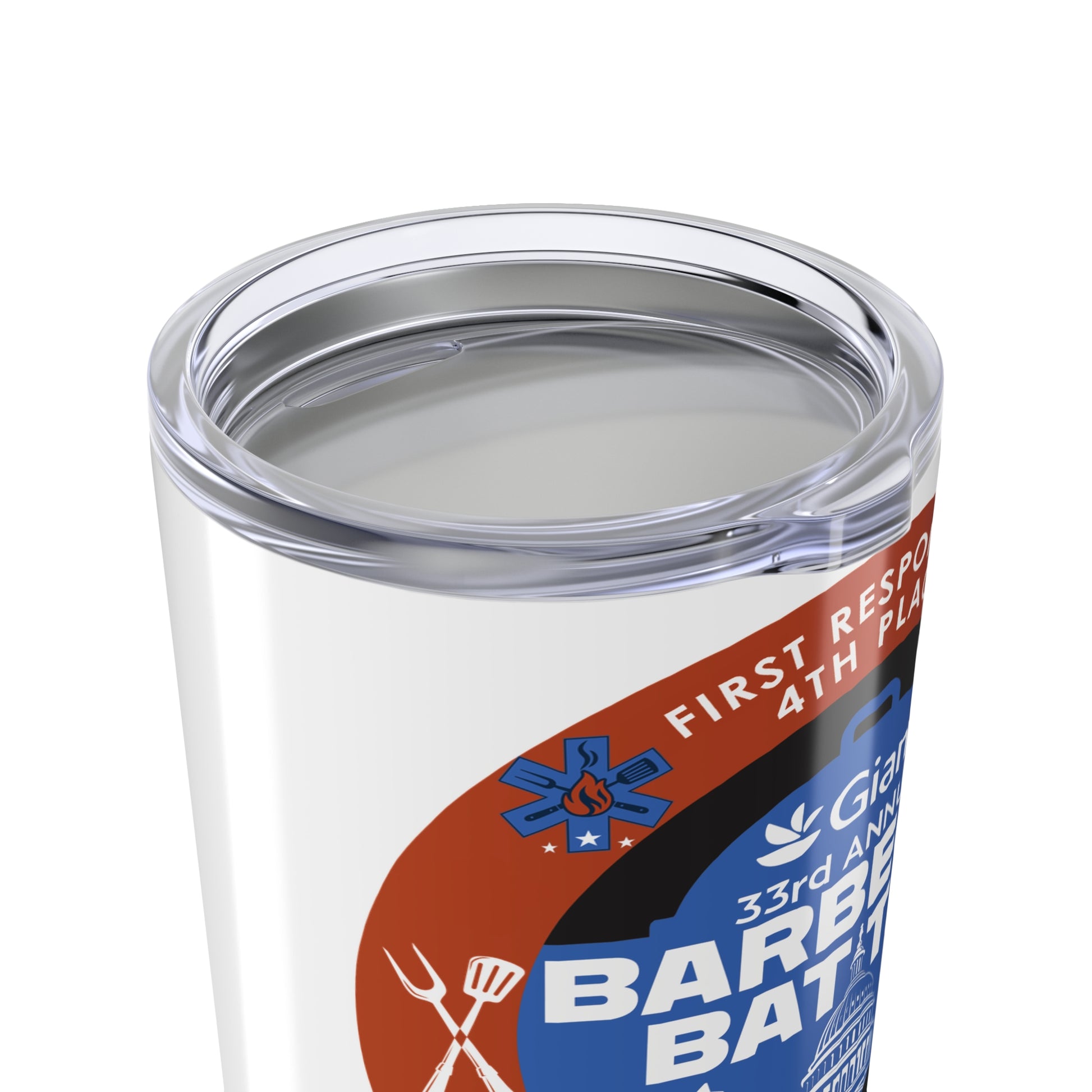 4th Place First Responders Barbecue Battle Tumbler, 20oz Insulated Travel Mug - Amazing Faith Designs