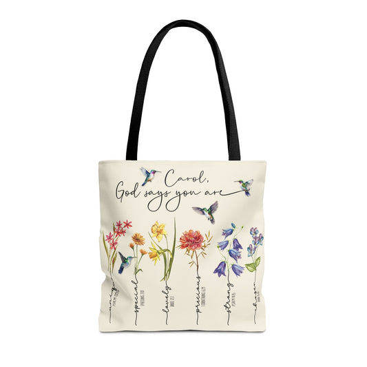 God Says You Are Wildflowers Tote Bag - Amazing Faith Designs