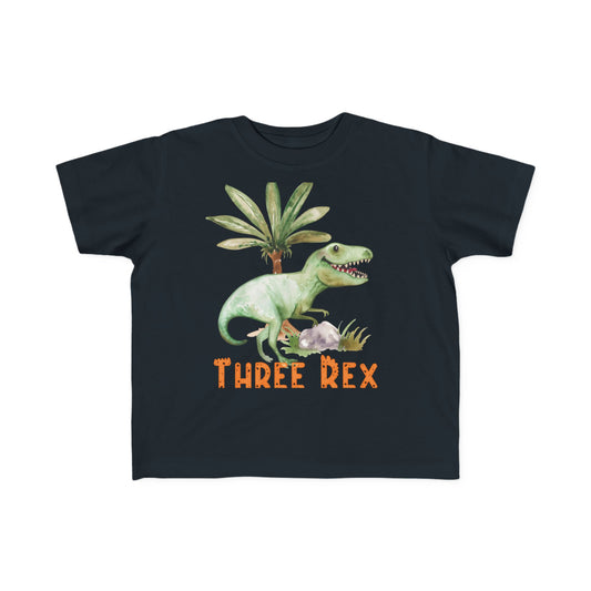 Three Rex Dinosaur Toddler Third Birthday Shirt - Amazing Faith Designs