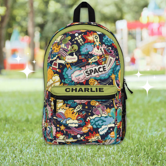 Space Aliens Personalized Backpack - Amazing Faith Designs