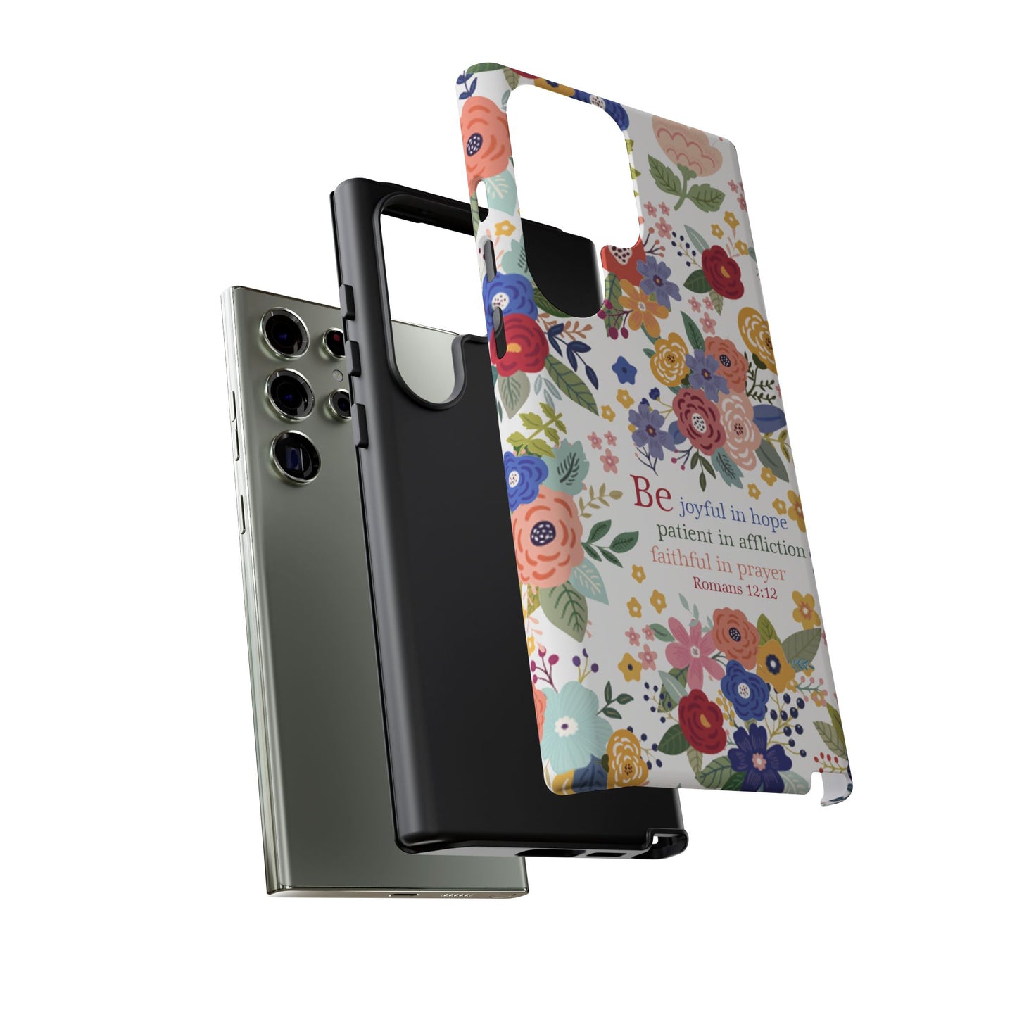 Be Joyful Floral Christian Tough Samsung Phone Case - Amazing Faith Designs