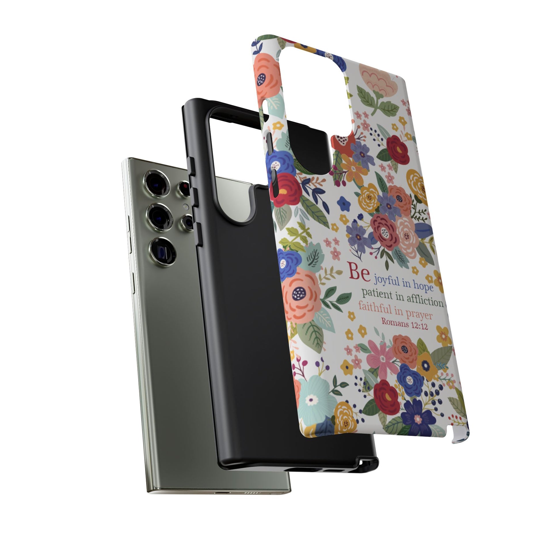 Be Joyful Floral Christian Tough Samsung Phone Case - Amazing Faith Designs