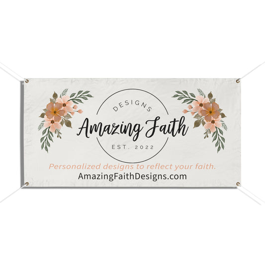 Business Logo Vinyl Banners - Amazing Faith Designs
