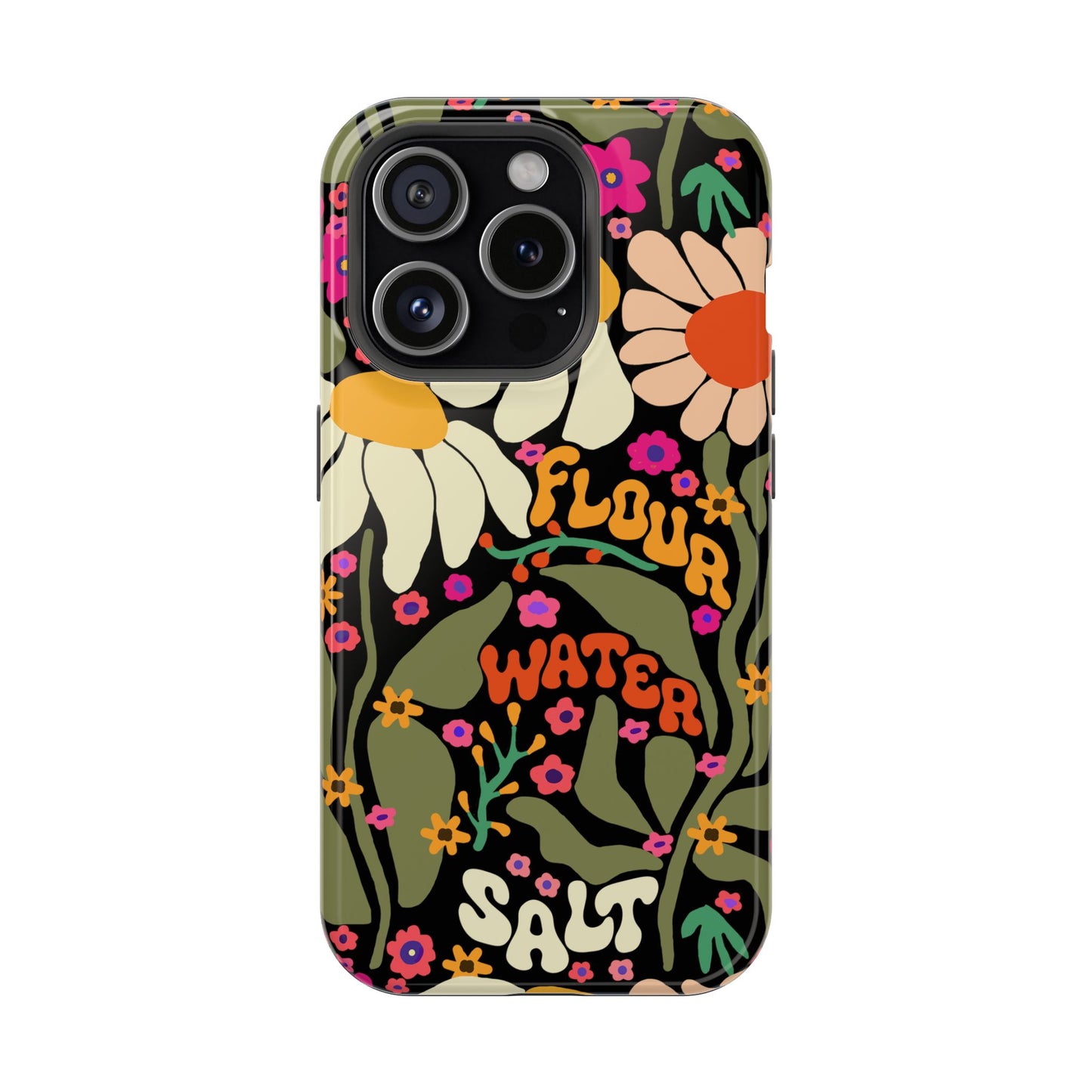 Flour Water Salt Floral MagSafe iPhone Case - Amazing Faith Designs