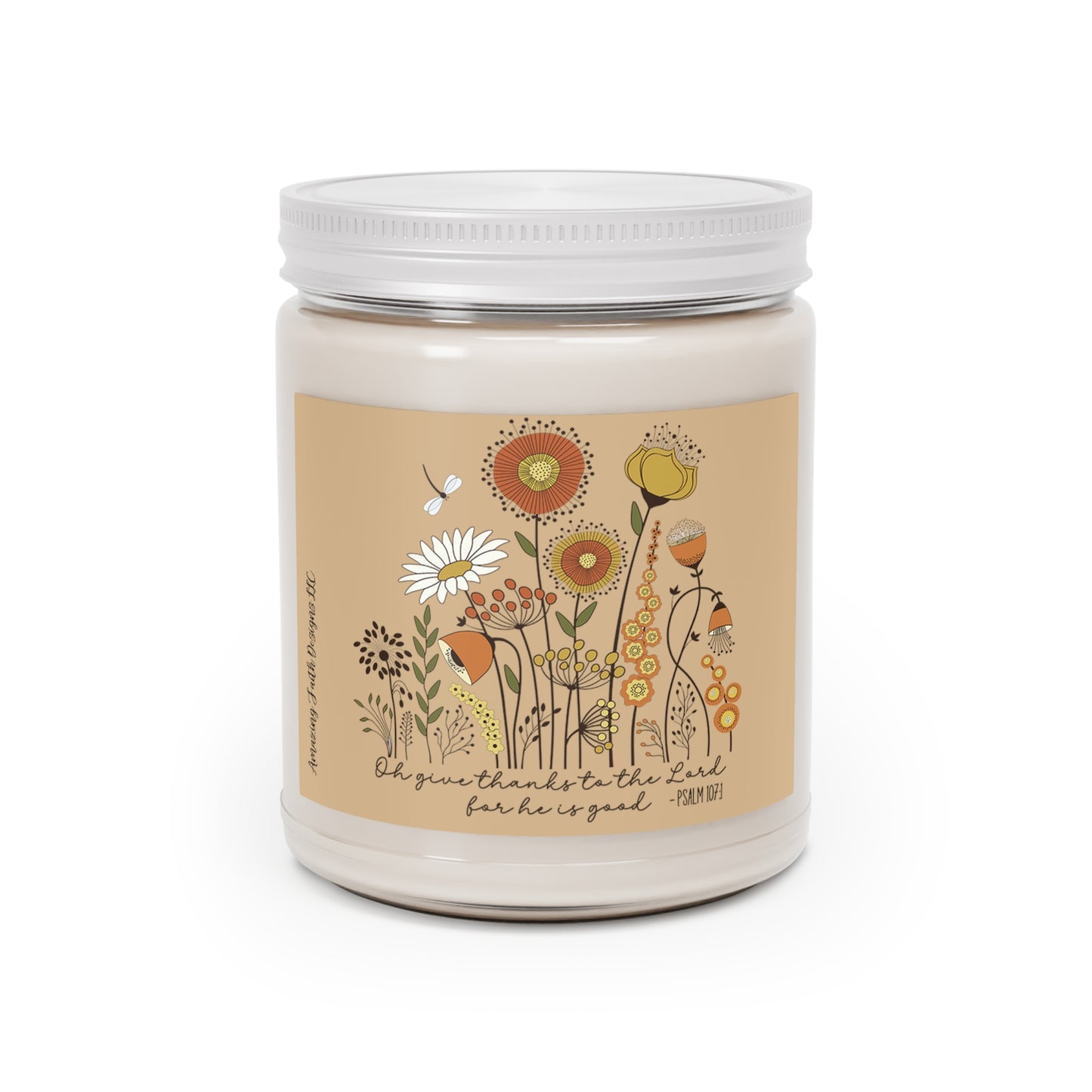 Bible Verse Christian Candle | Thanksgiving Scented Candle, 9oz Printify