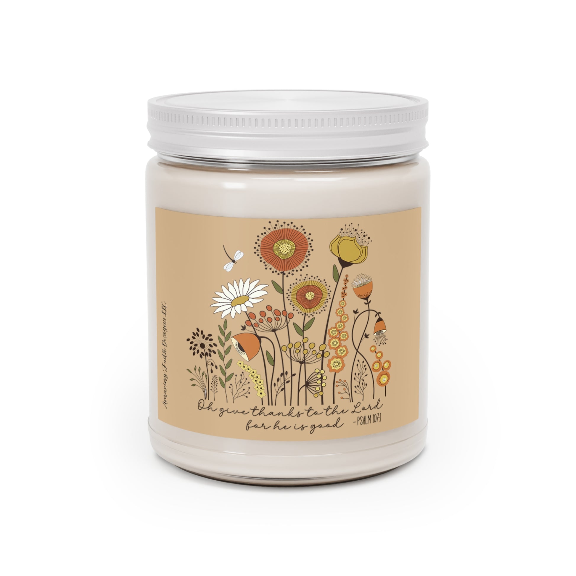 Bible Verse Christian Candle | Thanksgiving Scented Candle, 9oz Printify