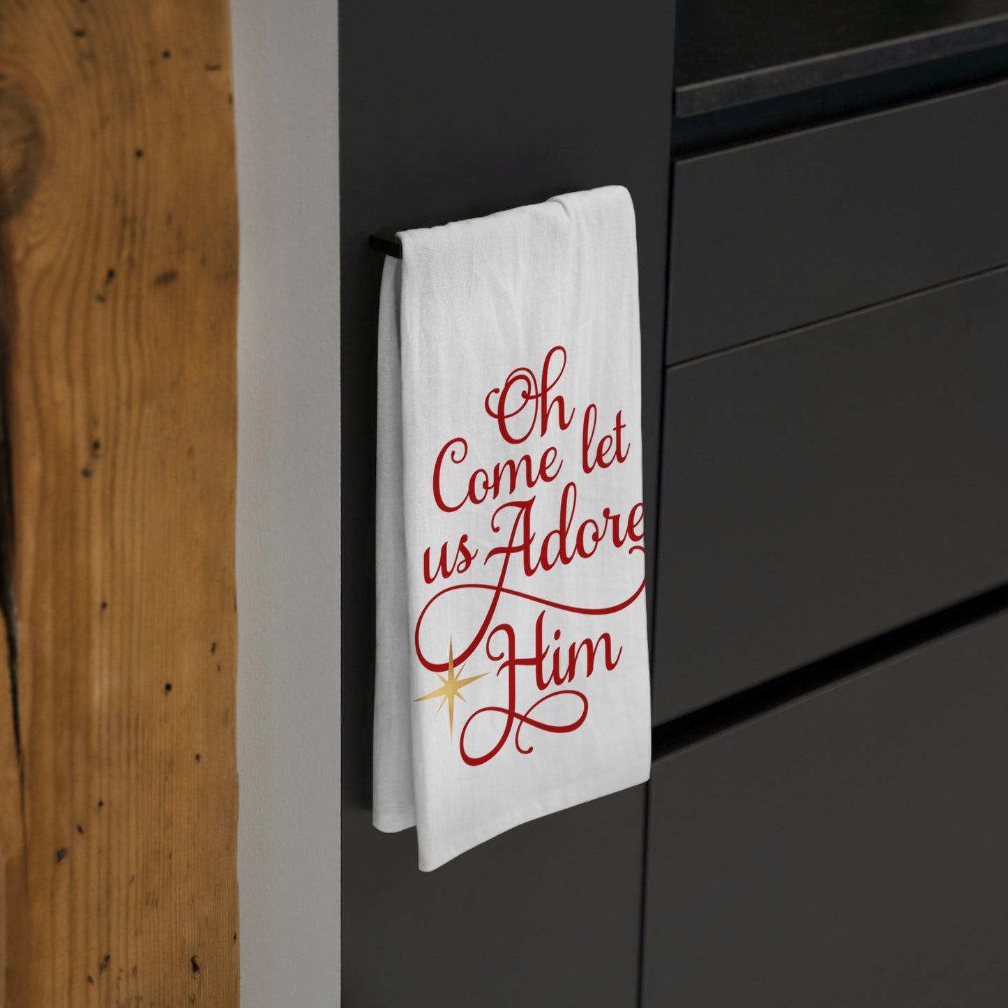 Come Let Us Adore Him Tea Towel - Amazing Faith Designs