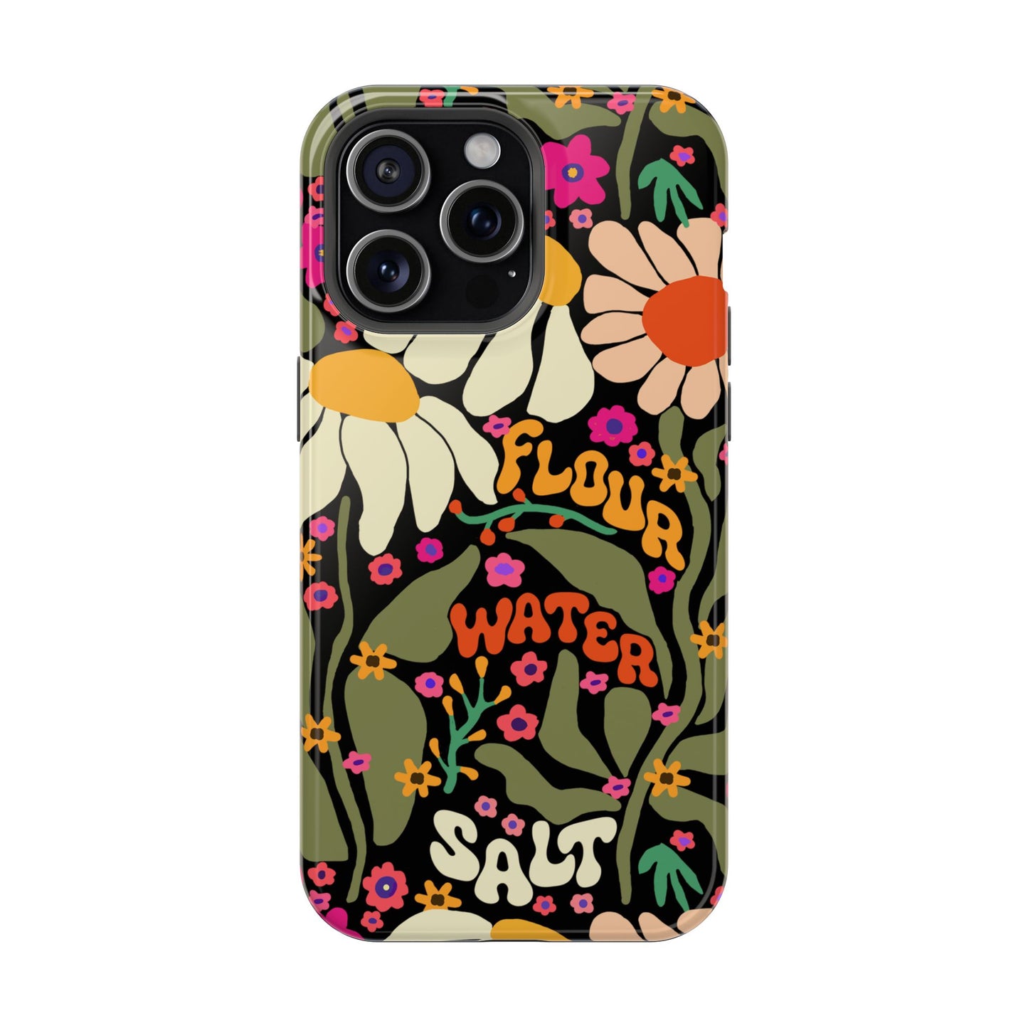 Flour Water Salt Floral MagSafe iPhone Case - Amazing Faith Designs