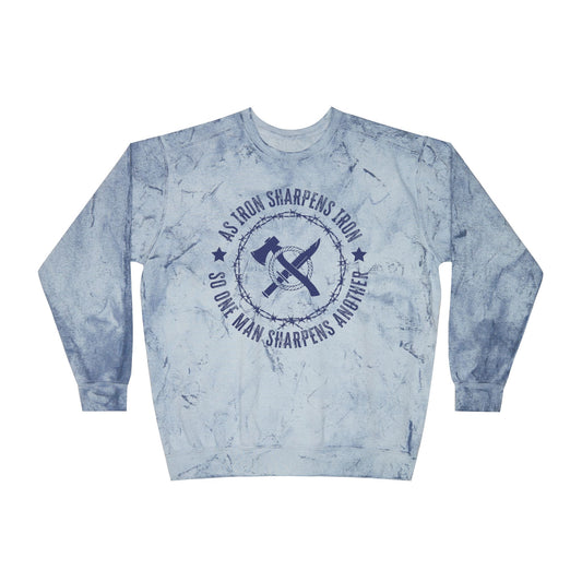 Iron Sharpens Iron Color Blast Sweatshirt - Amazing Faith Designs