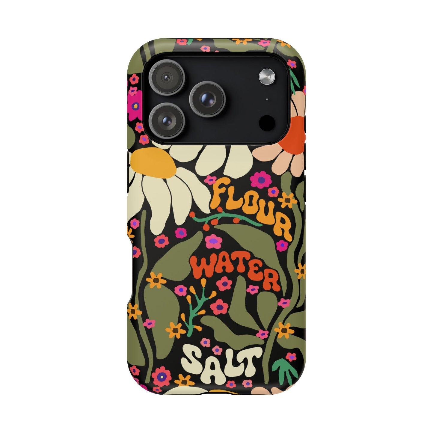 Flour Water Salt Floral MagSafe iPhone Case - Amazing Faith Designs
