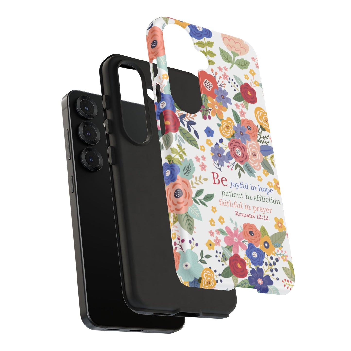 Be Joyful Floral Christian Tough Samsung Phone Case - Amazing Faith Designs