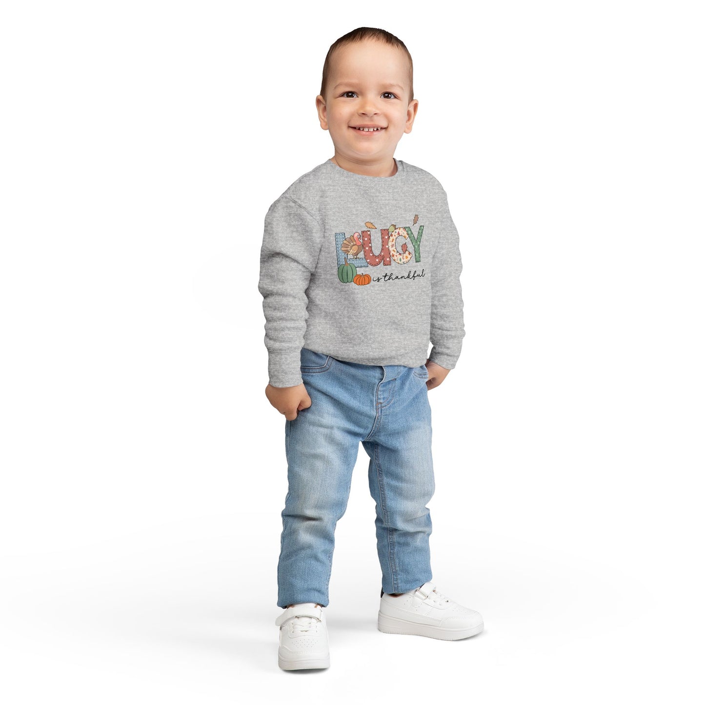 Personalized Toddler Thanksgiving Sweatshirt - Amazing Faith Designs