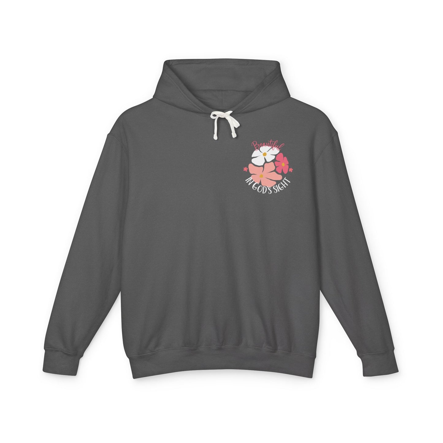 Inspirational Floral Hoodie - Beautiful in God's Sight - Amazing Faith Designs
