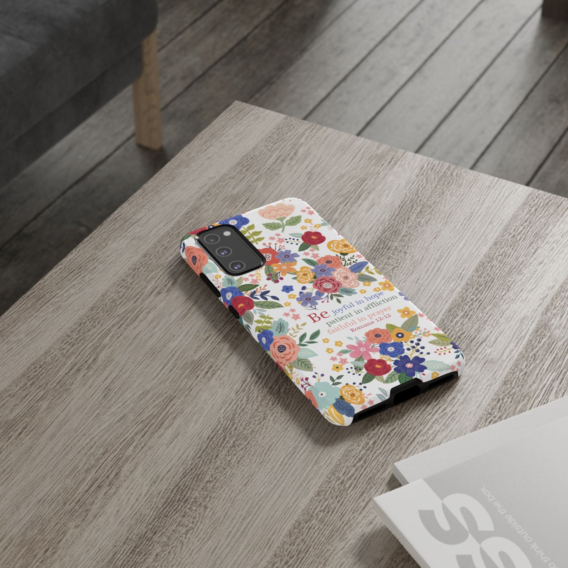 Be Joyful Floral Christian Tough Samsung Phone Case - Amazing Faith Designs