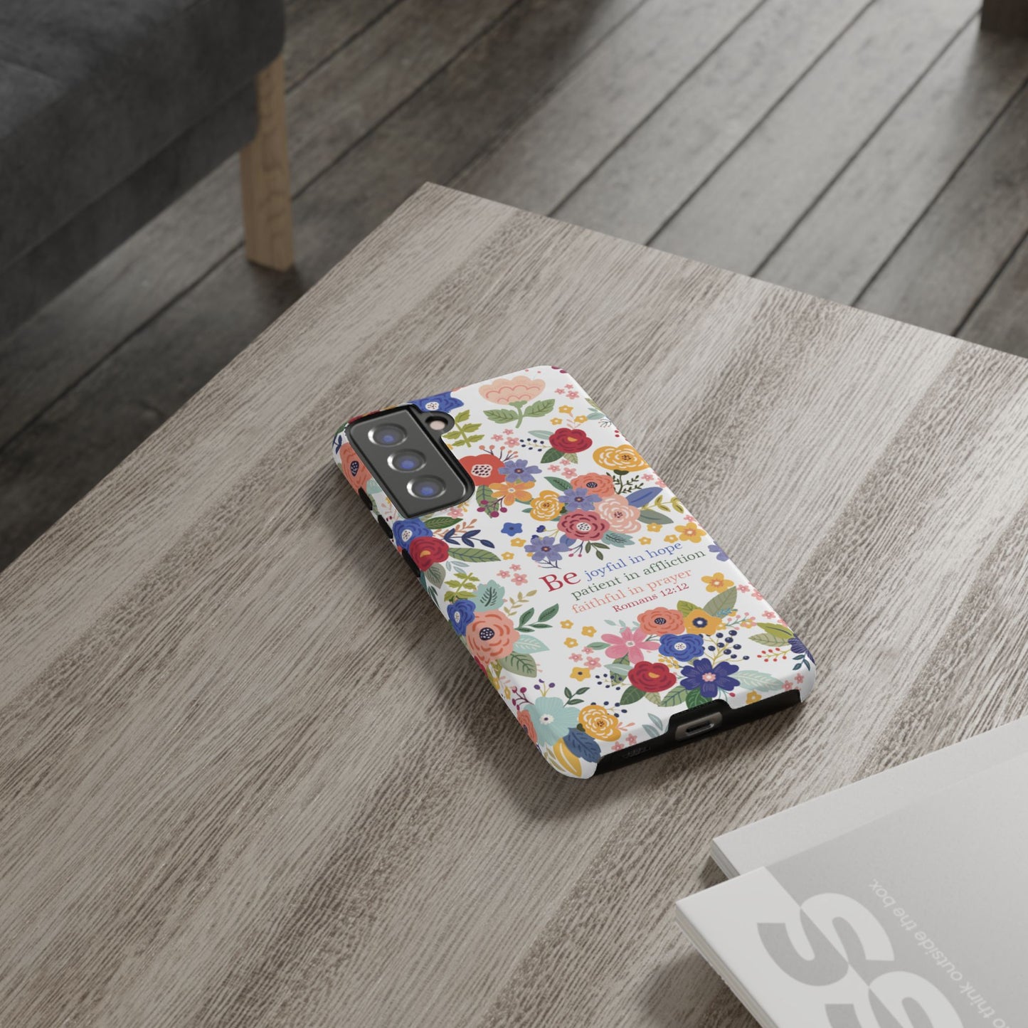 Be Joyful Floral Christian Tough Samsung Phone Case - Amazing Faith Designs