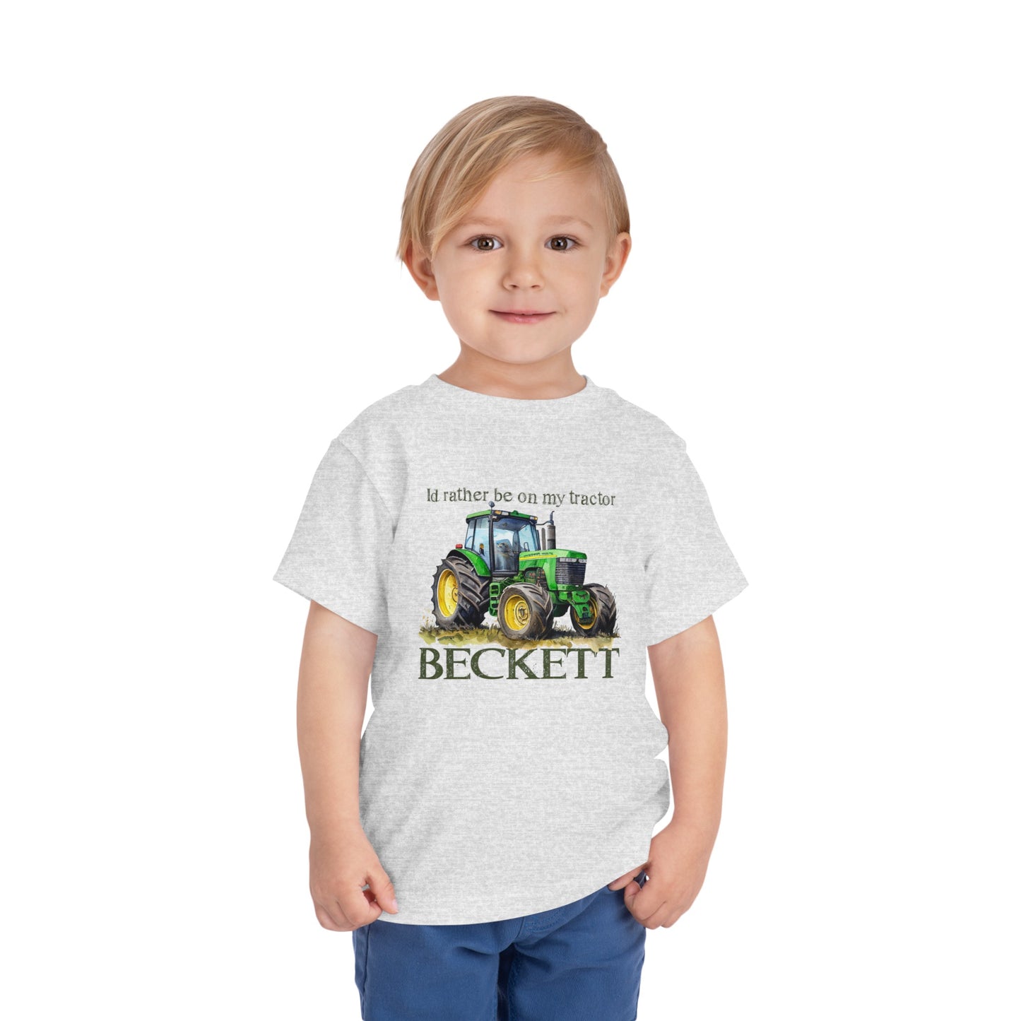 Personalized Tractor Toddler t-shirt, Farm Tractor Shirt - Amazing Faith Designs