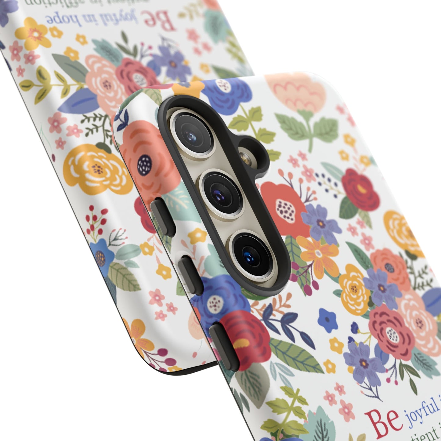 Be Joyful Floral Christian Tough Samsung Phone Case - Amazing Faith Designs