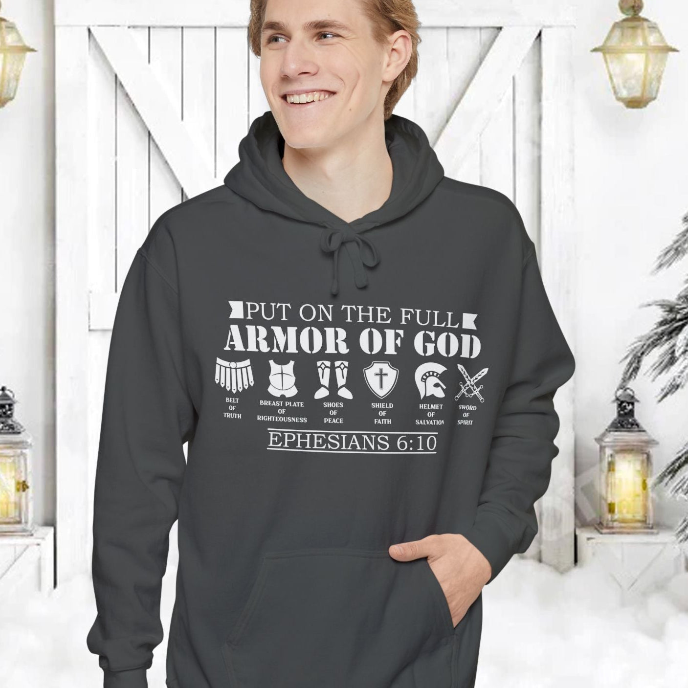 Armor of God Christian Hoodie - Amazing Faith Designs