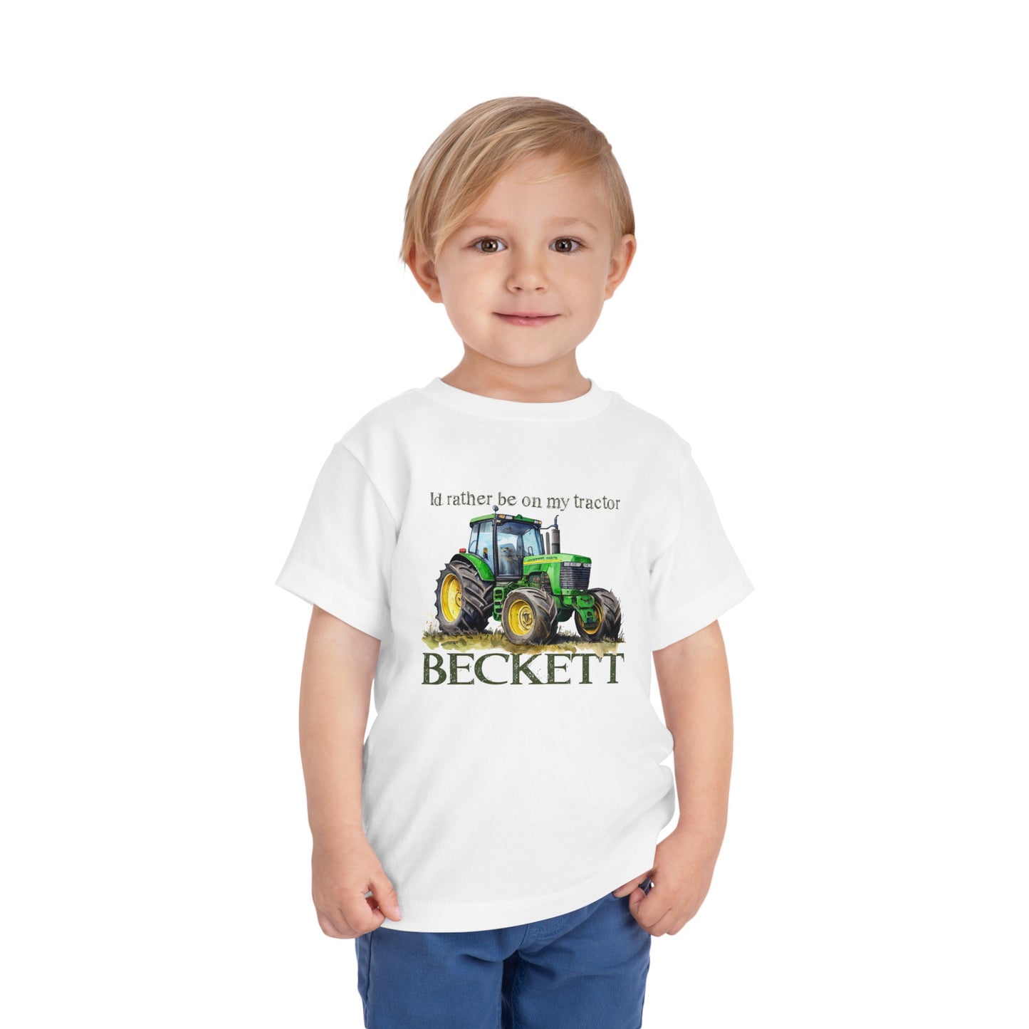 Personalized Tractor Toddler t-shirt, Farm Tractor Shirt - Amazing Faith Designs