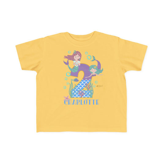 Mermaid Birthday Toddler Shirt - Amazing Faith Designs