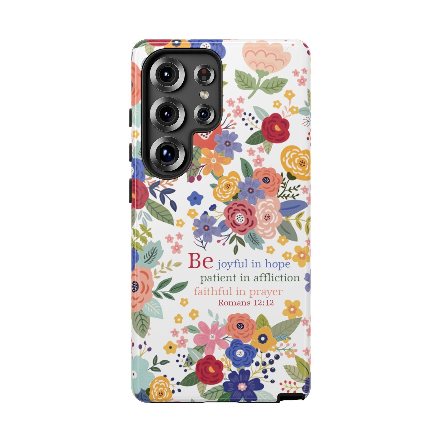 Be Joyful Floral Christian Tough Samsung Phone Case - Amazing Faith Designs
