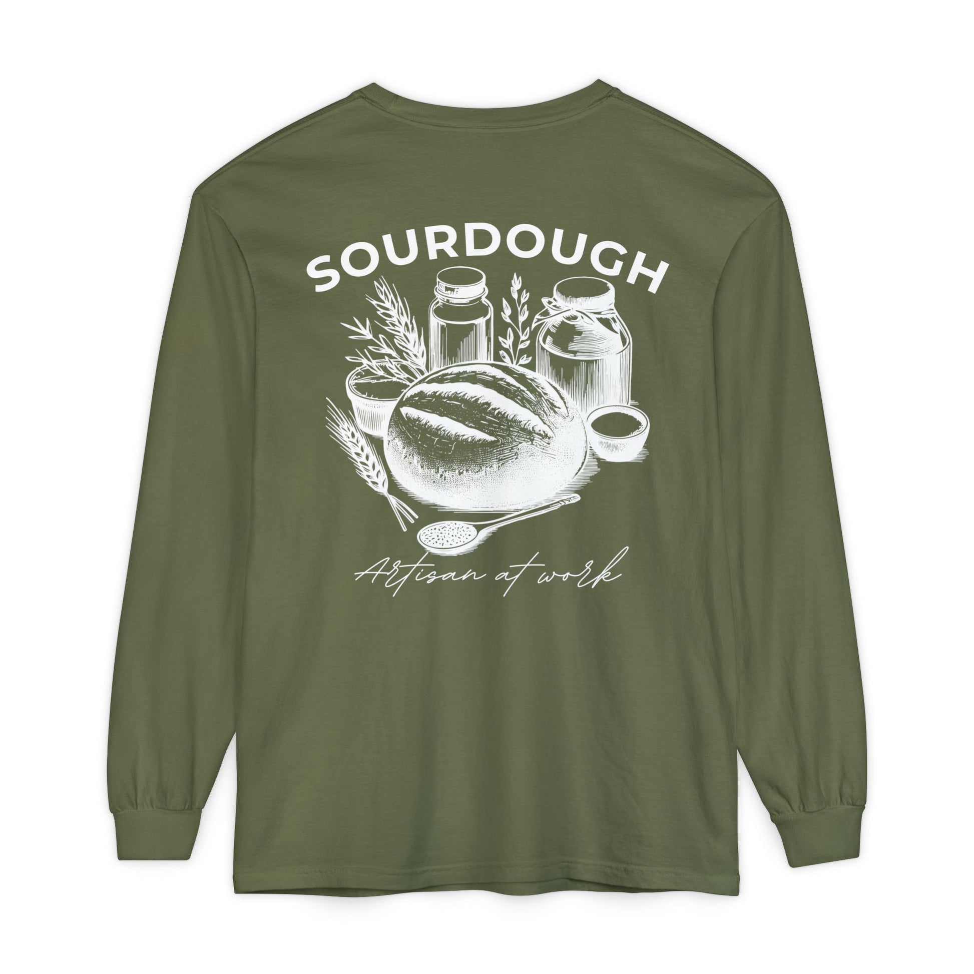 Artisan Sourdough Baker Custom Name Long Sleeve Shirt - Amazing Faith Designs