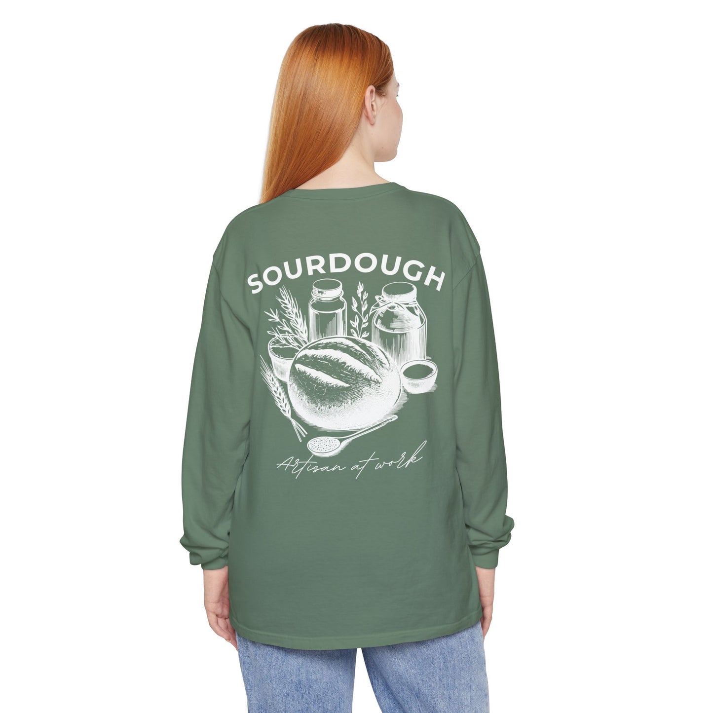 Artisan Sourdough Baker Custom Name Long Sleeve Shirt - Amazing Faith Designs