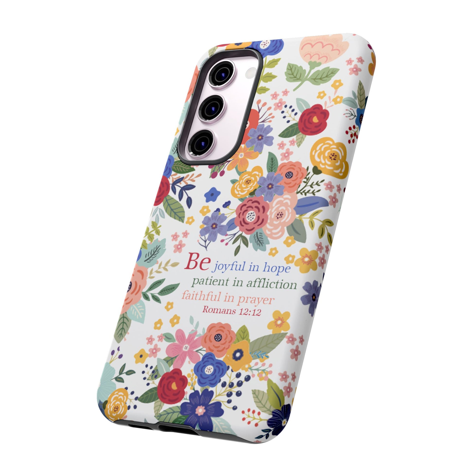 Be Joyful Floral Christian Tough Samsung Phone Case - Amazing Faith Designs