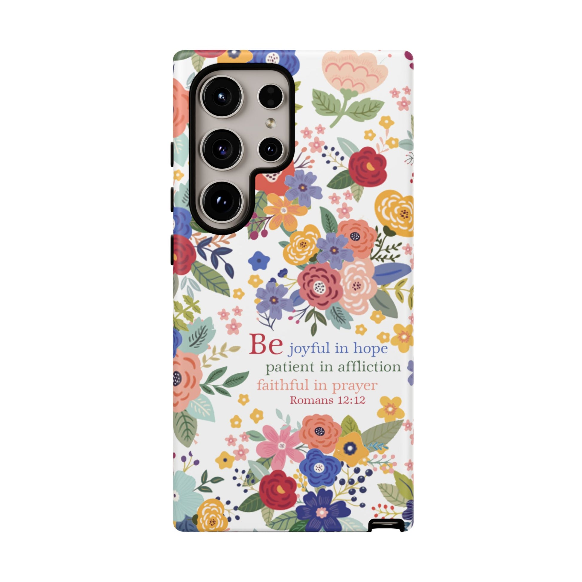 Be Joyful Floral Christian Tough Samsung Phone Case - Amazing Faith Designs
