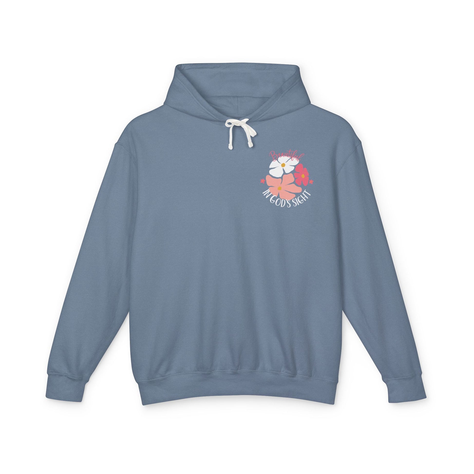 Inspirational Floral Hoodie - Beautiful in God's Sight - Amazing Faith Designs