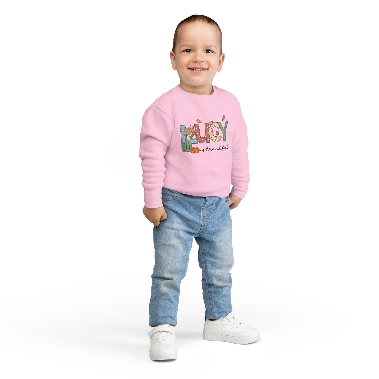 Personalized Toddler Thanksgiving Sweatshirt - Amazing Faith Designs