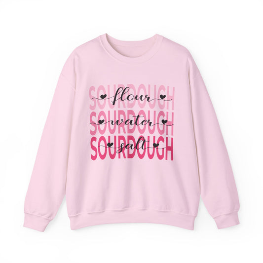 Pink Hearts Sourdough Heavy Blend Sweatshirt - Amazing Faith Designs