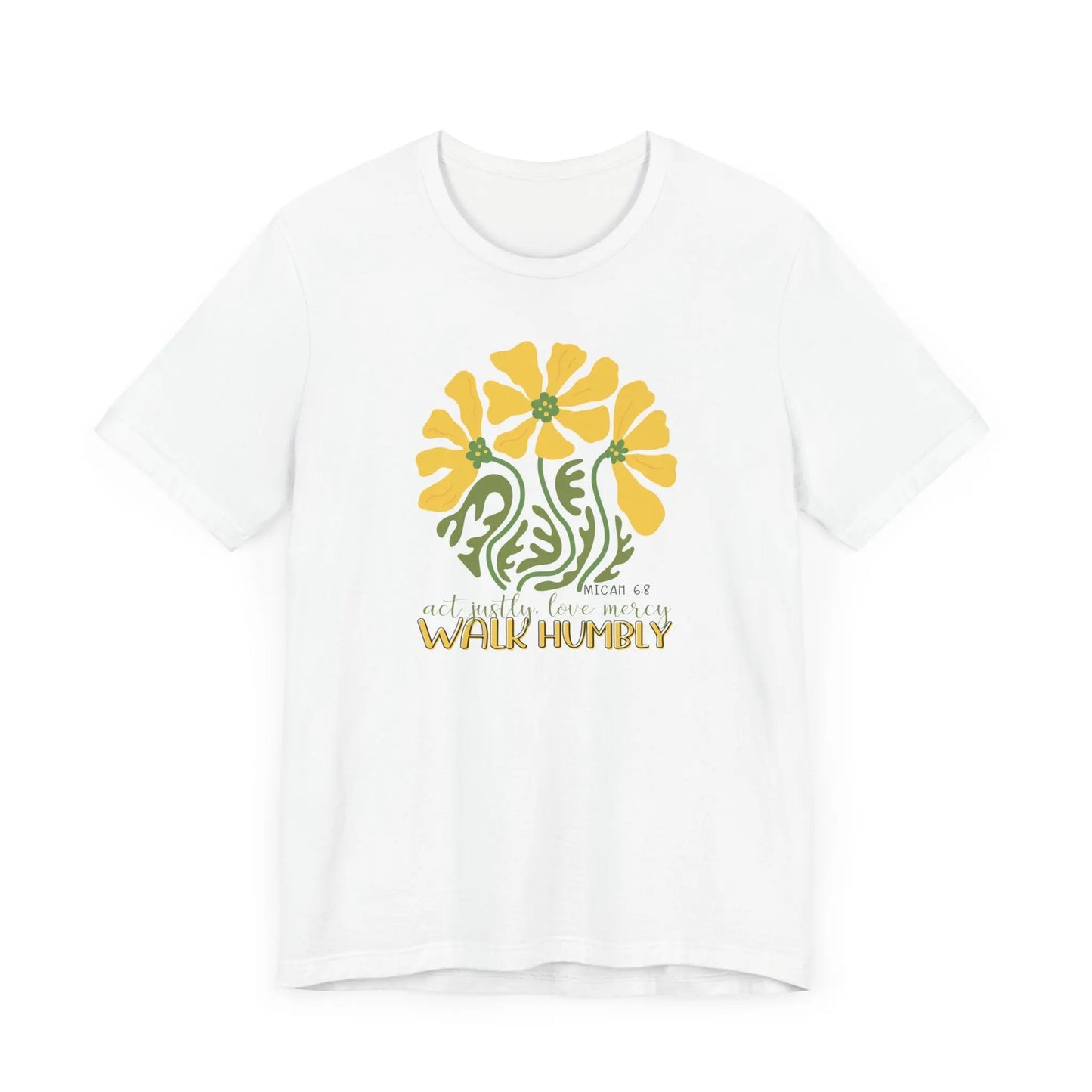 Act Justly Love Mercy Walk Humbly Micah 6:8 Scripture TShirt, Christian Faith Tee, Faith Based Apparel, Vintage Shirt Printify