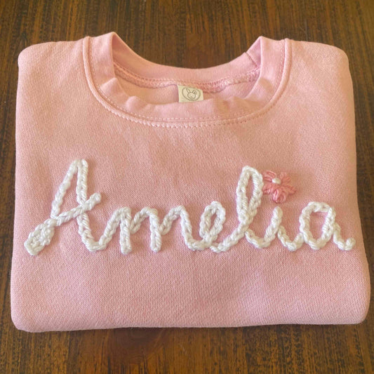 Hand Embroidered Child Sweatshirt - Amazing Faith Designs