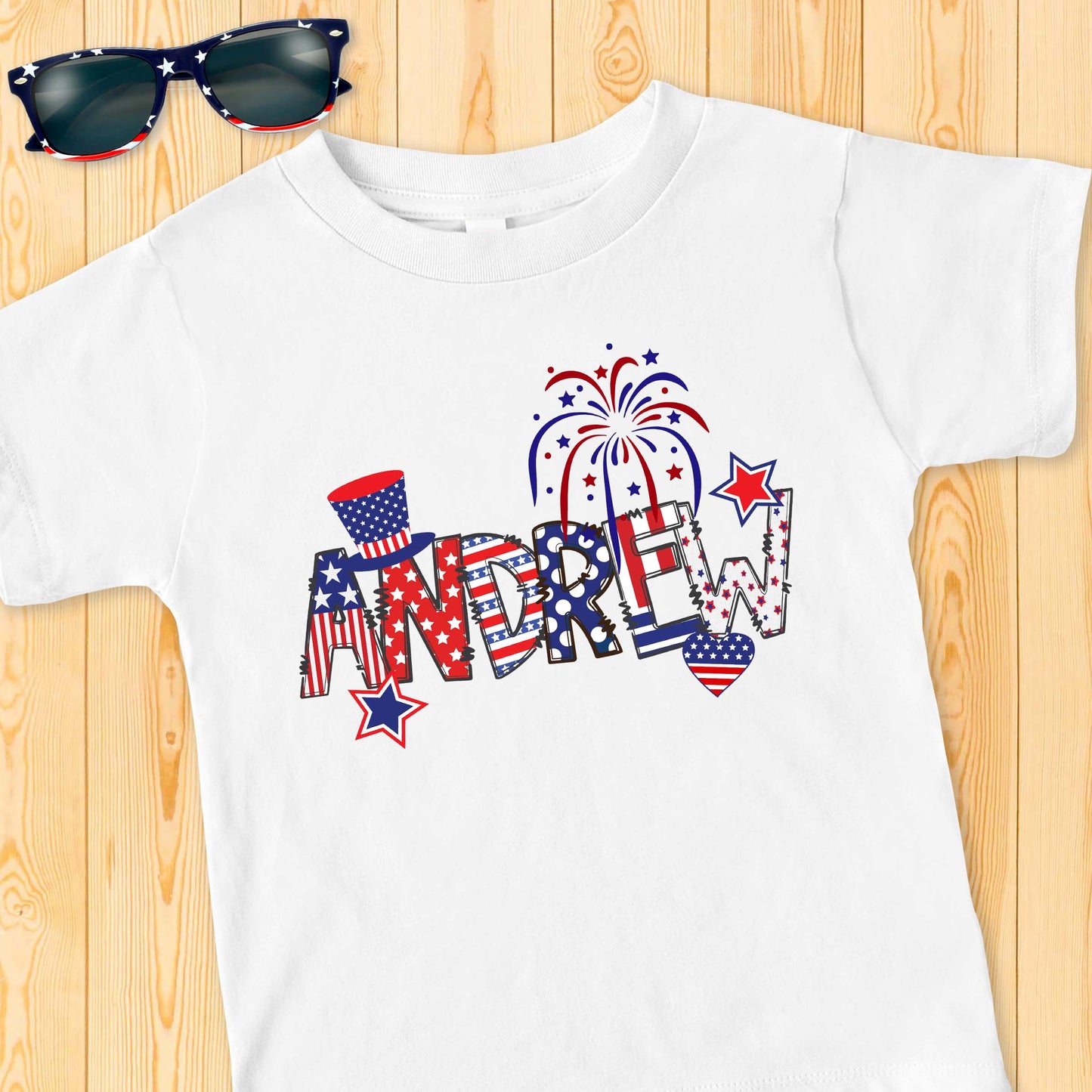 Fourth of July Personalized Toddler Shirt - Amazing Faith Designs