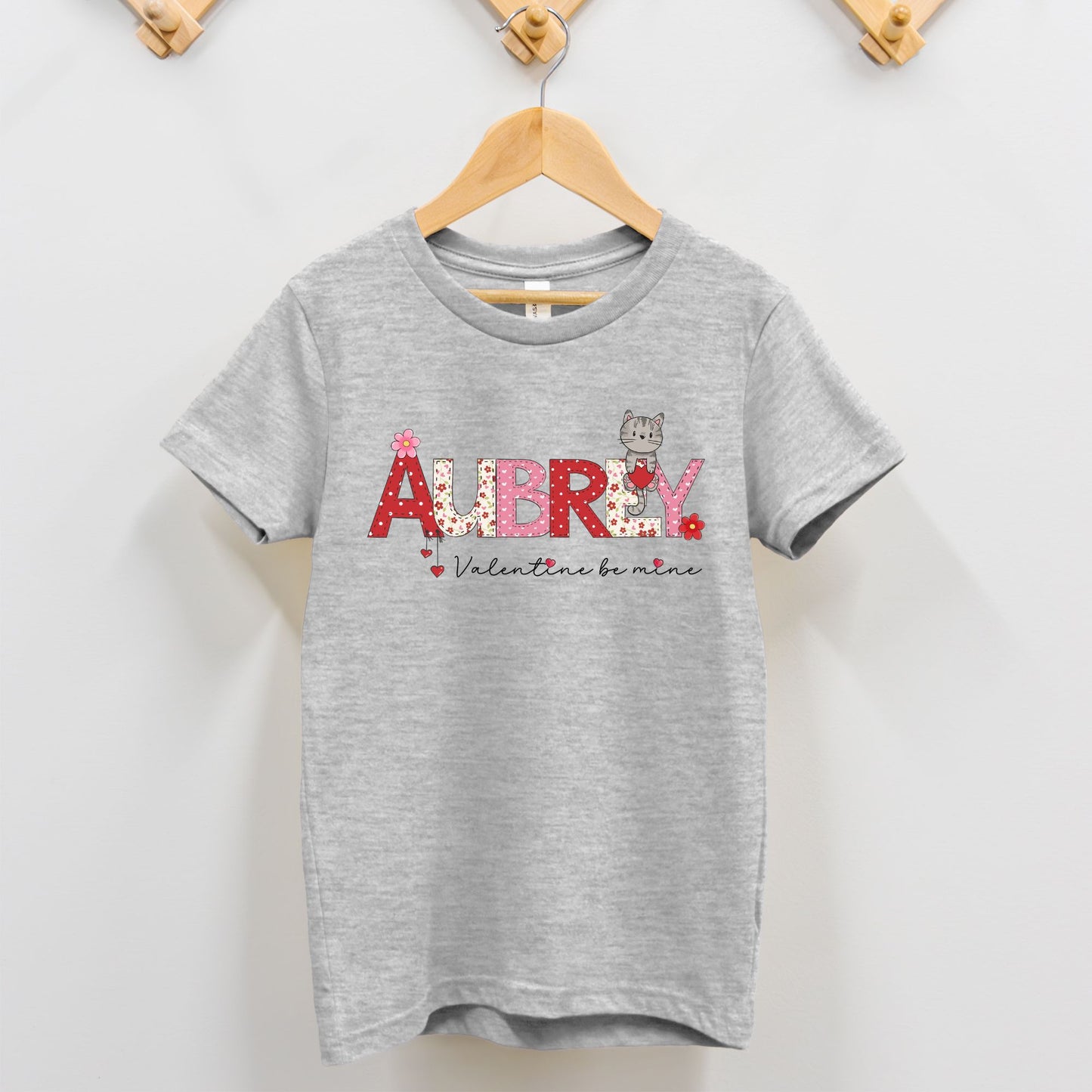Valentine's Day Girls Name Shirt - Amazing Faith Designs