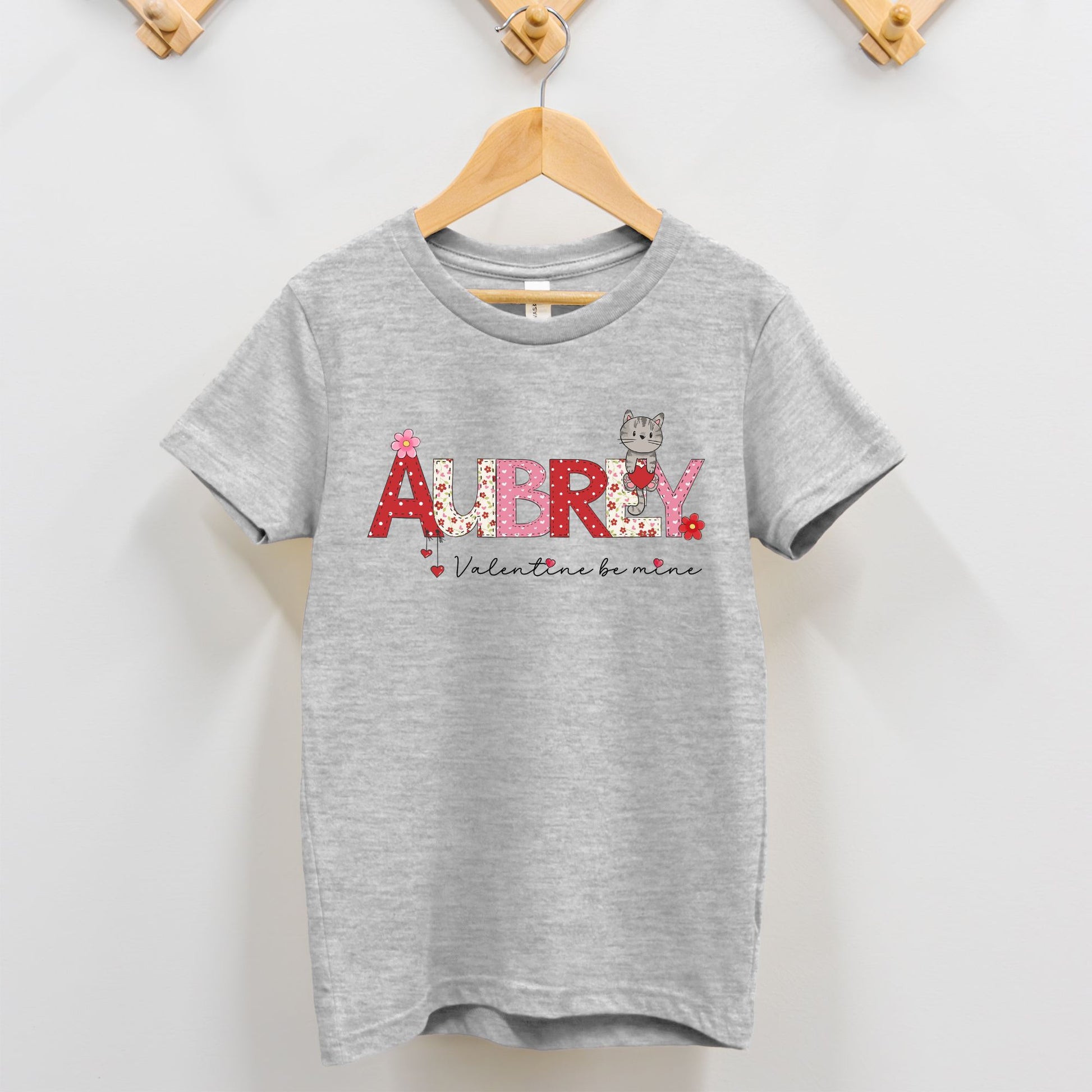 Valentine's Day Girls Name Shirt - Amazing Faith Designs