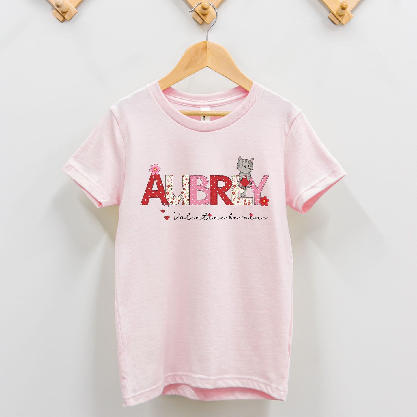 Valentine's Day Girls Name Shirt - Amazing Faith Designs