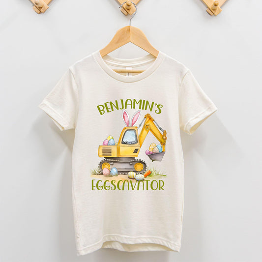 Eggscavator Easter Kids T-shirt - Amazing Faith Designs