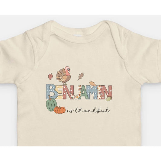 Thanksgiving Personalized Infant Onesie - Amazing Faith Designs